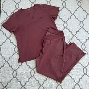 Mandala Scrubs Mauve Pink Scrub Set Women’s Size XL